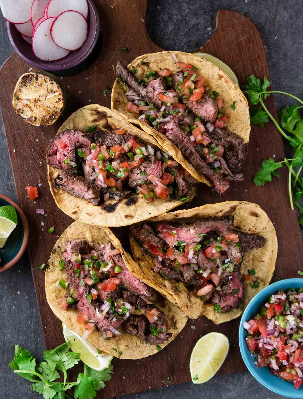 carne asada tacos